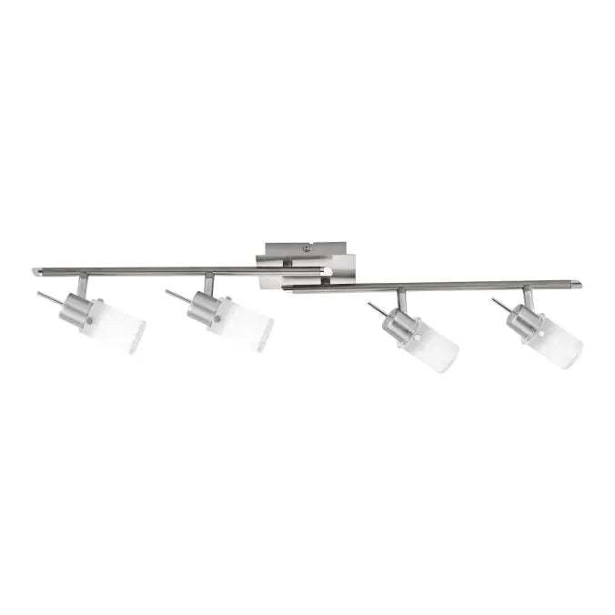 LED ceiling light, steel, 4 adjustable light heads, warm white, glare-free
