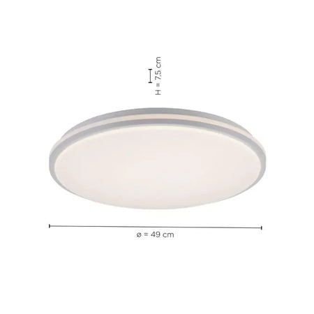 LED ceiling light, white, warm white, dimmable, 3000 K, round