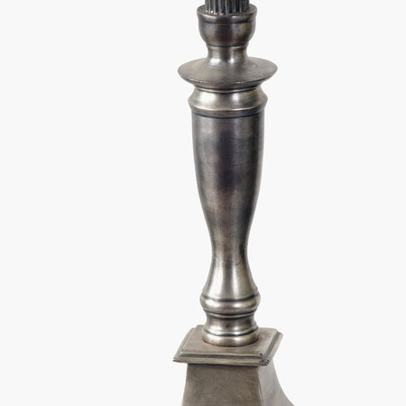 Canterbury Antique Silver Metal Table Lamp