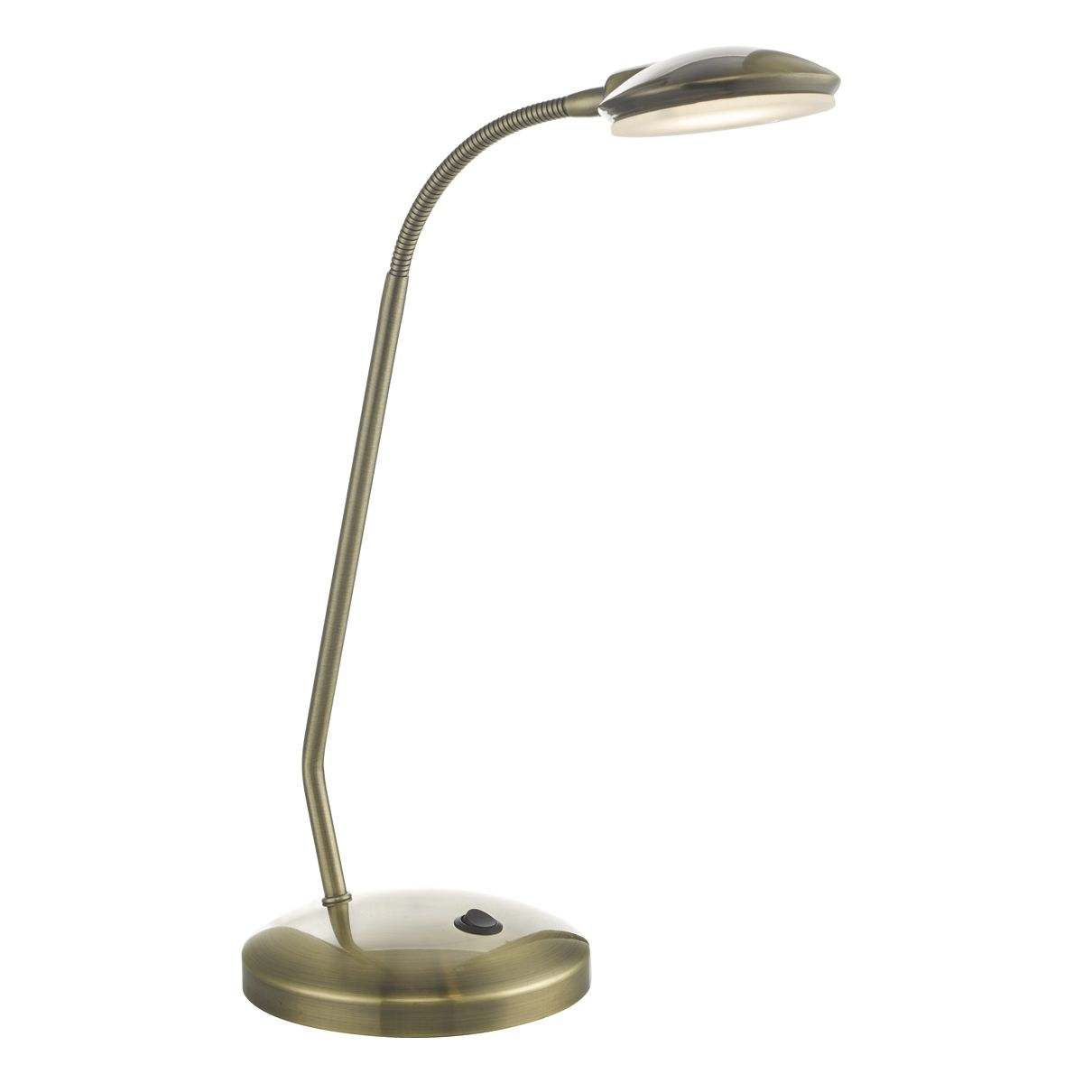 Aria Task Floor Lamp Antique Brass LED