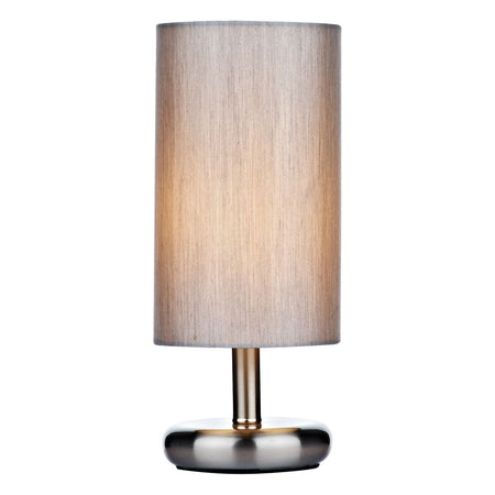 Tico Touch Table Lamp Satin Chrome With Shade