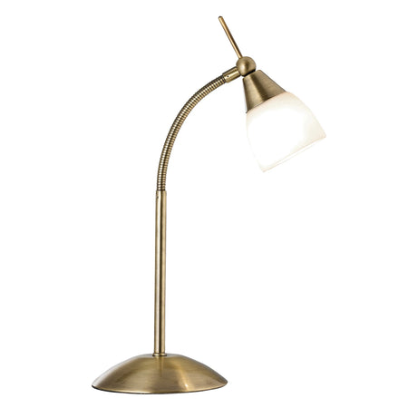 Touch Table Lamp Ab - White Glass